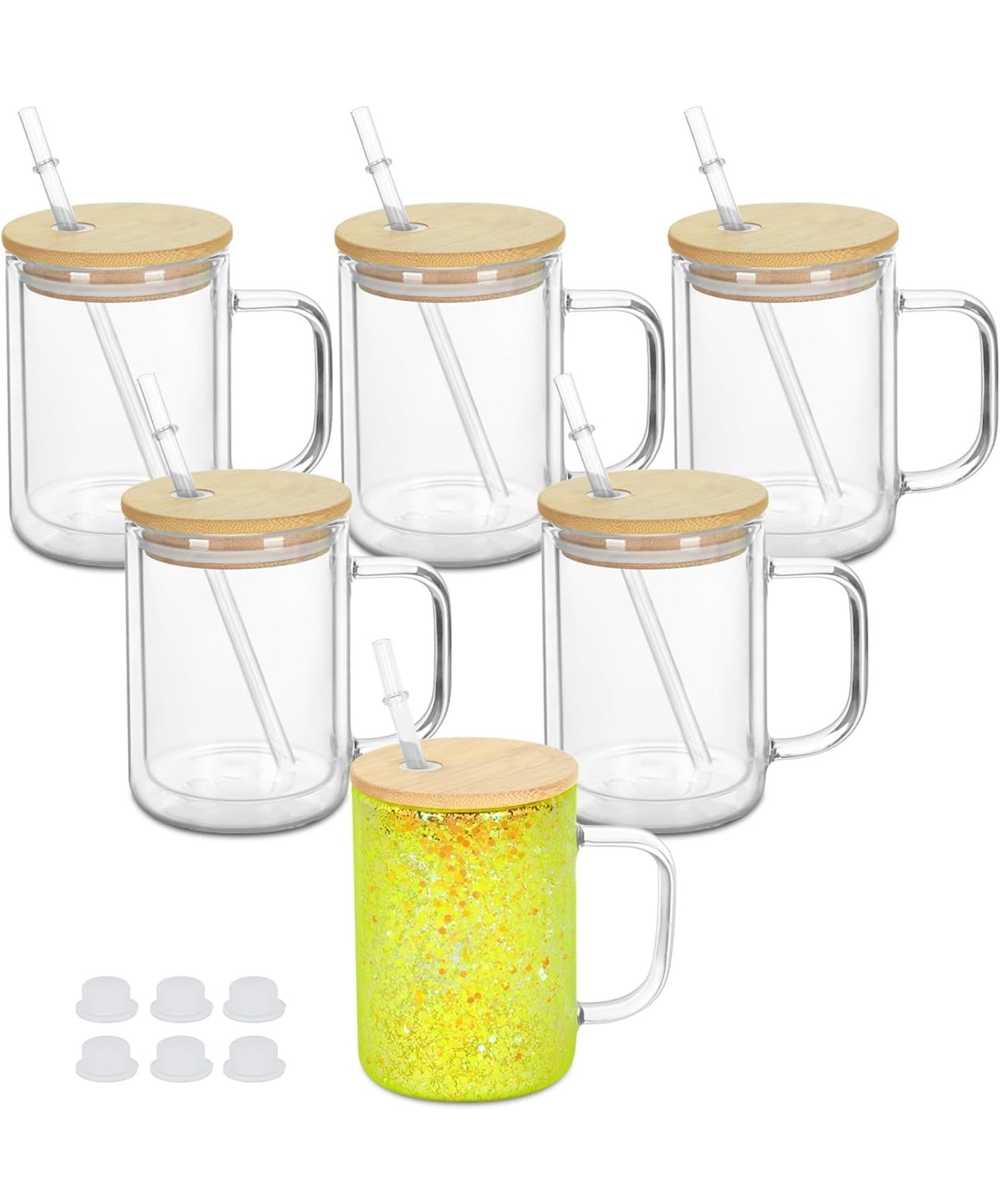 15oz Glass Snowglobe Mug