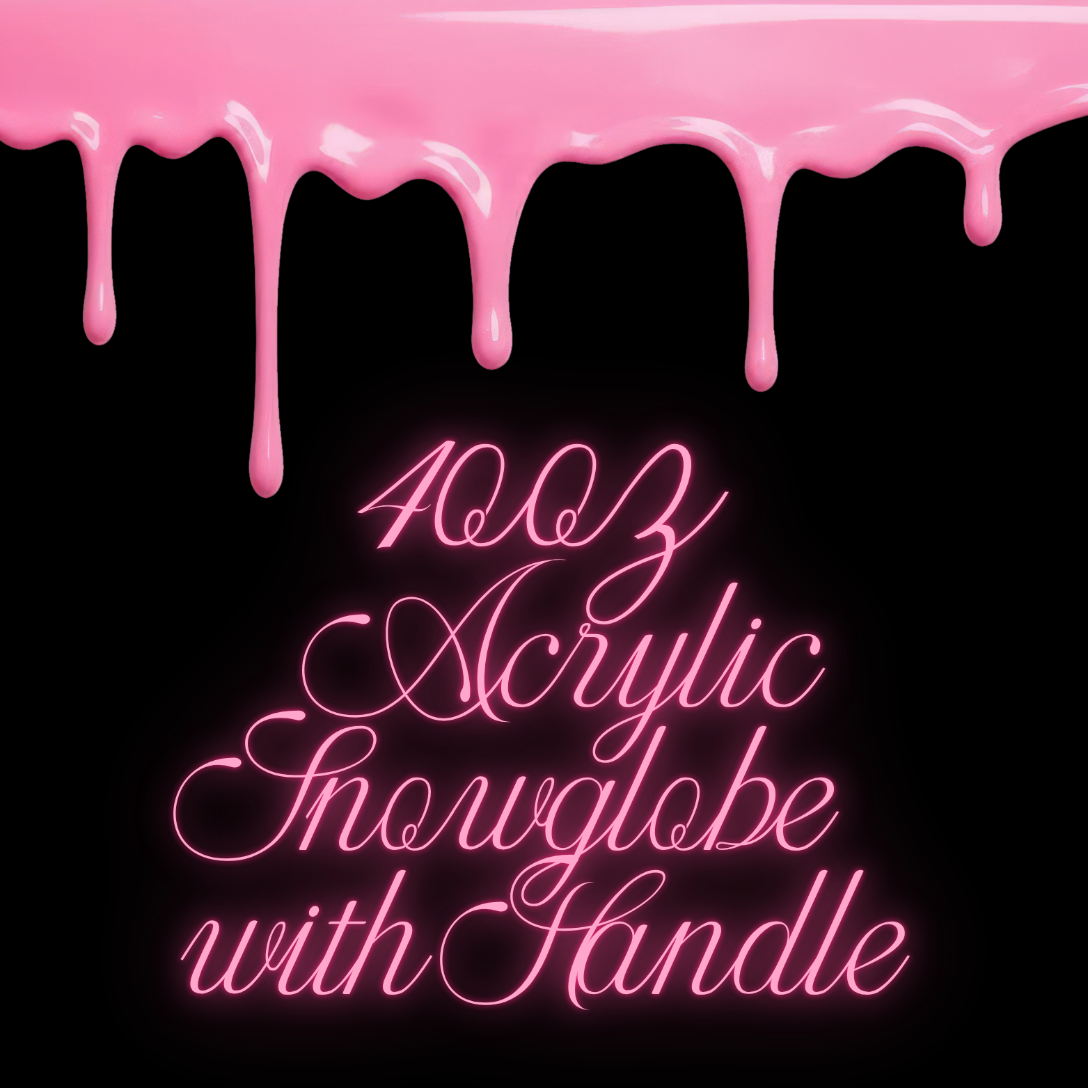 40oz Acrylic Snowglobe w/ Handle