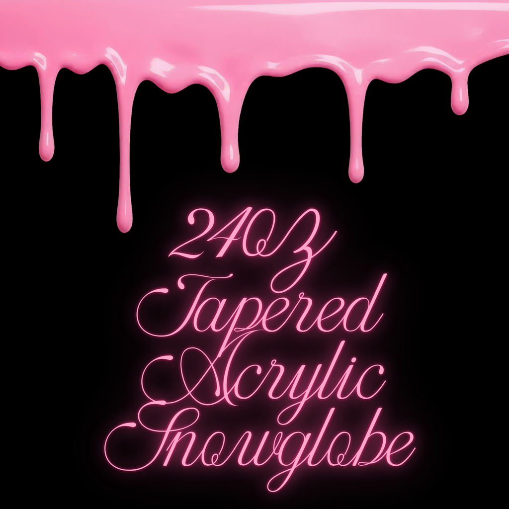 24oz Tapered Acrylic Snowglobe