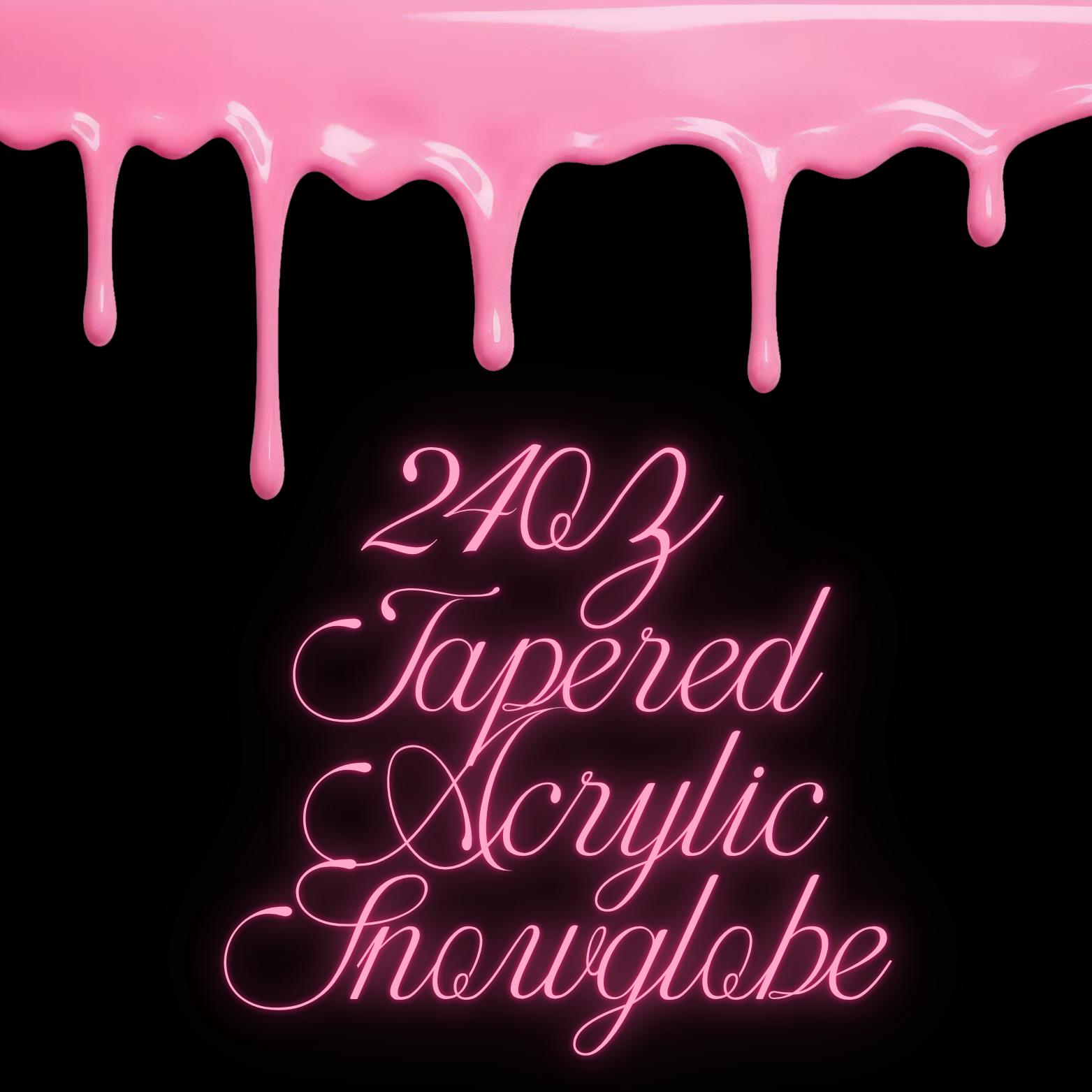 24oz Tapered Acrylic Snowglobe