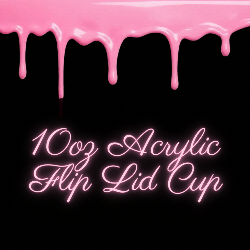 10oz Acrylic Flip Lid Cup