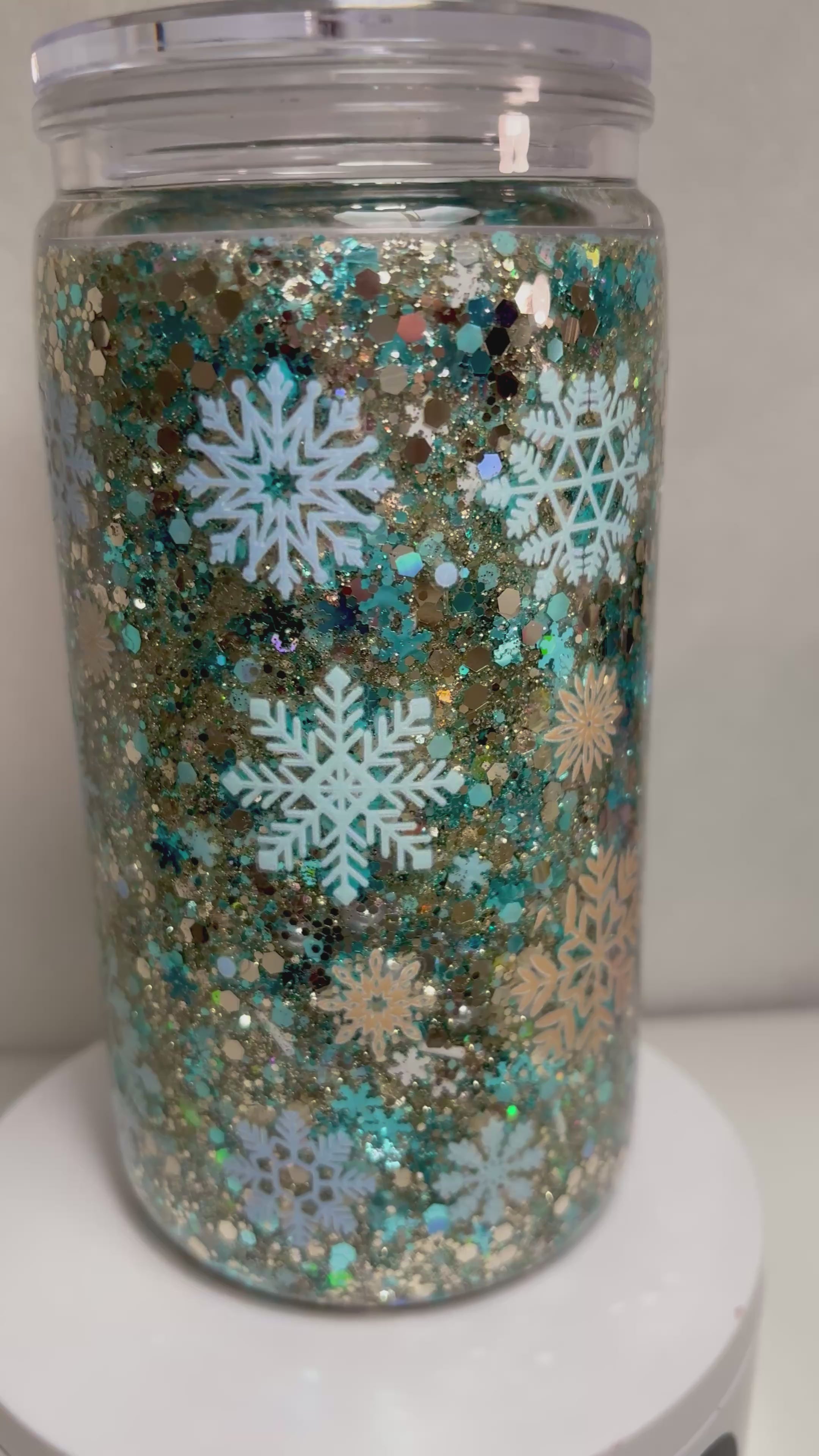 16oz Blue & Gold Acrylic