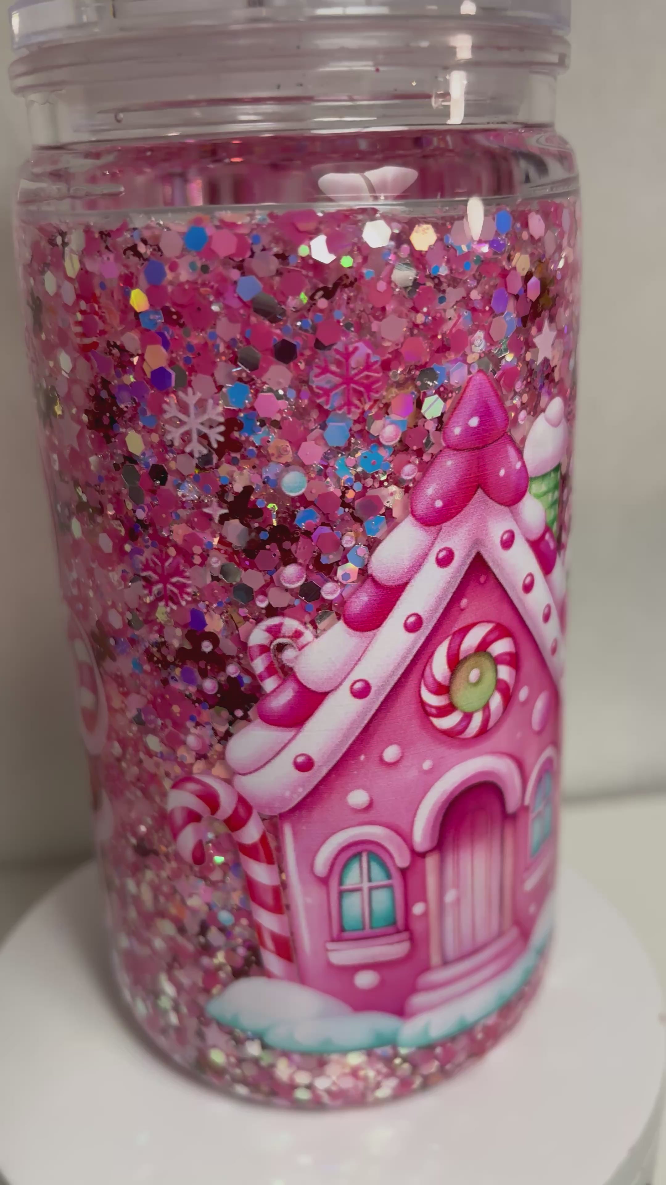 16oz Pink Gingerbread Cup
